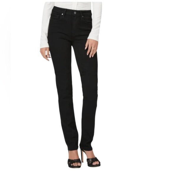 PAIGE HOXTON STRAIGHT BLACK JEANS 30 - Picture 2 of 12